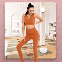yoga set women seamless knitted workout sportswear gym clothing fitness bra crop top high waist leggings sport suit sports set
