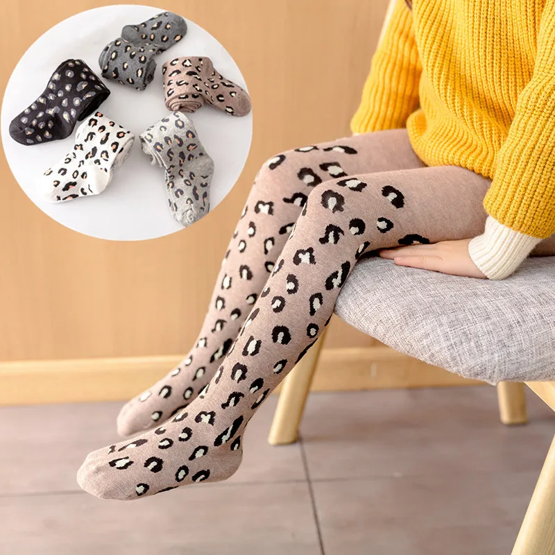 Medias de algod&oacute;n para ni&ntilde;as de moda estampado de leopardo pantimedias para ni&ntilde;os peque&ntilde;os medias primavera oto&ntilde;o ni&ntilde;as medias 3-12Y leotardos bebe ni&ntilde;a medias para beb&eacute; leotardos ni&ntilde;a invierno medias bebe ni&ntilde;a-0