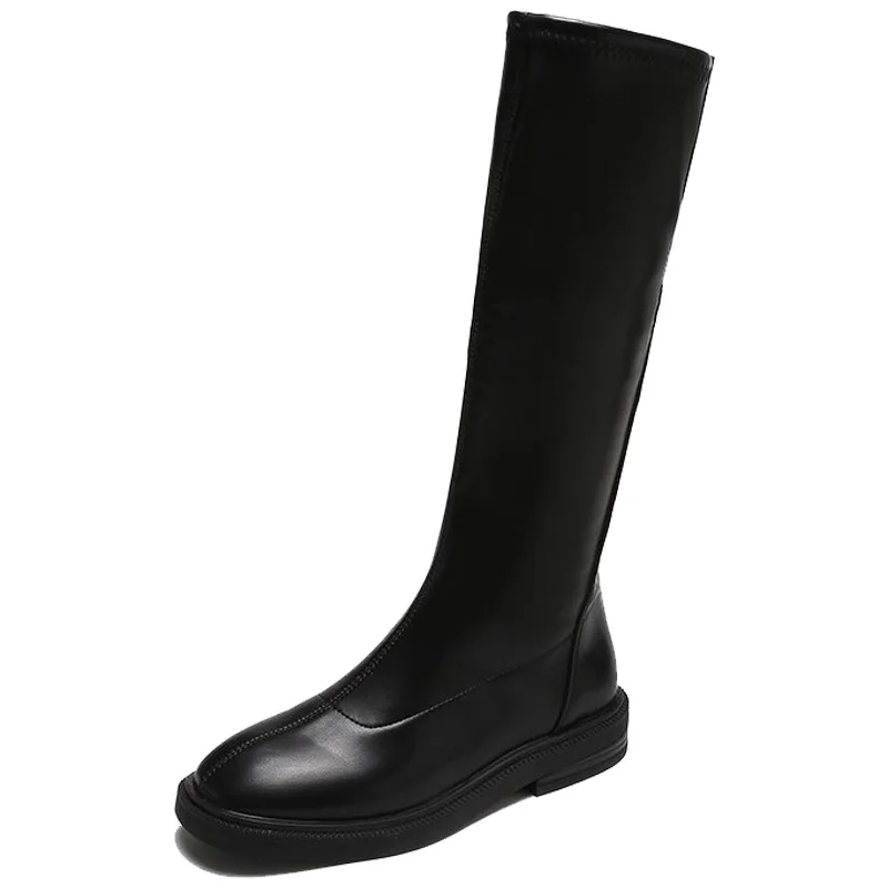 

SONL ARFUNew Knight boots trendy mesh red soft leather woolen cotton slimming slimming legs high boots women's autumn and winter