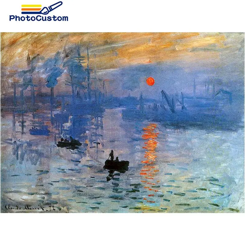 

Paint By Number Sunset Landscape Drawing On Canvas HandPainted Painting Art Gift DIY Pictures By Number Kits Home Decor
