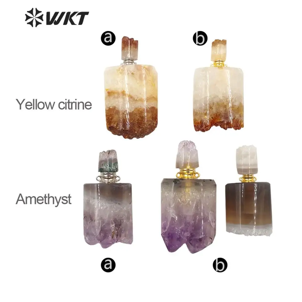 WT-P1500 Модные Портативные натуральные фиолетовые желтые кварцевые цитрины
