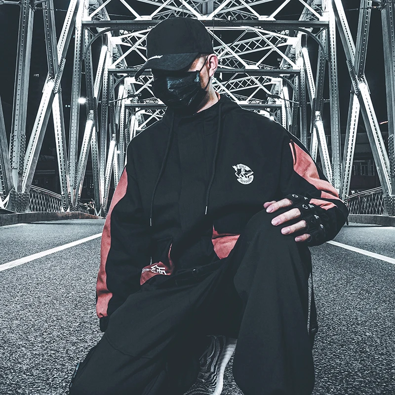 Мужской пуловер в стиле хип-хоп с лентами осень 2019 | Мужская одежда