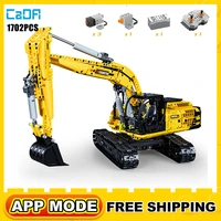 cada city remote control excavator engineering car building blocks 1702pcs app rc truck vehicle compatible moc bricks set toys
