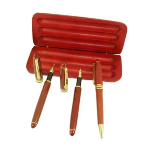 ACMECN бамбуковый шар ручка и авторучка с квадратной подарочная шкатулка из бамбука Эко-дружественных ручной работы бамбука ремесло письма канцелярские наборы