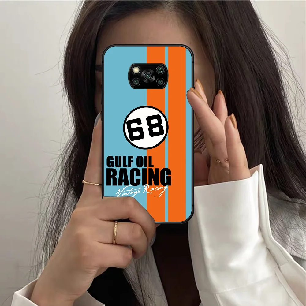 

Vintage ford Gulf Racing Phone Case For XIAOMI MI 8 9 SE Note 10 T Pro Lite Max 2 Poco X A 3 black Funda Pretty Hoesjes Tpu