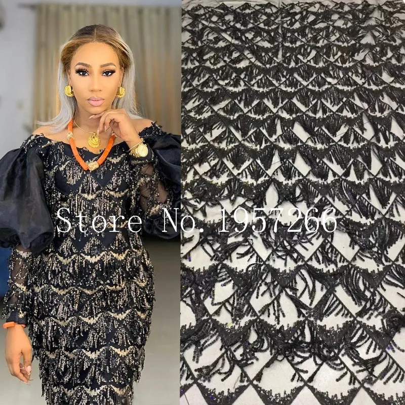 Hot Sale African Sequins Lace Fabric High Quality Cord Trim French For Wedding/Party Dress CD20962 | Дом и сад