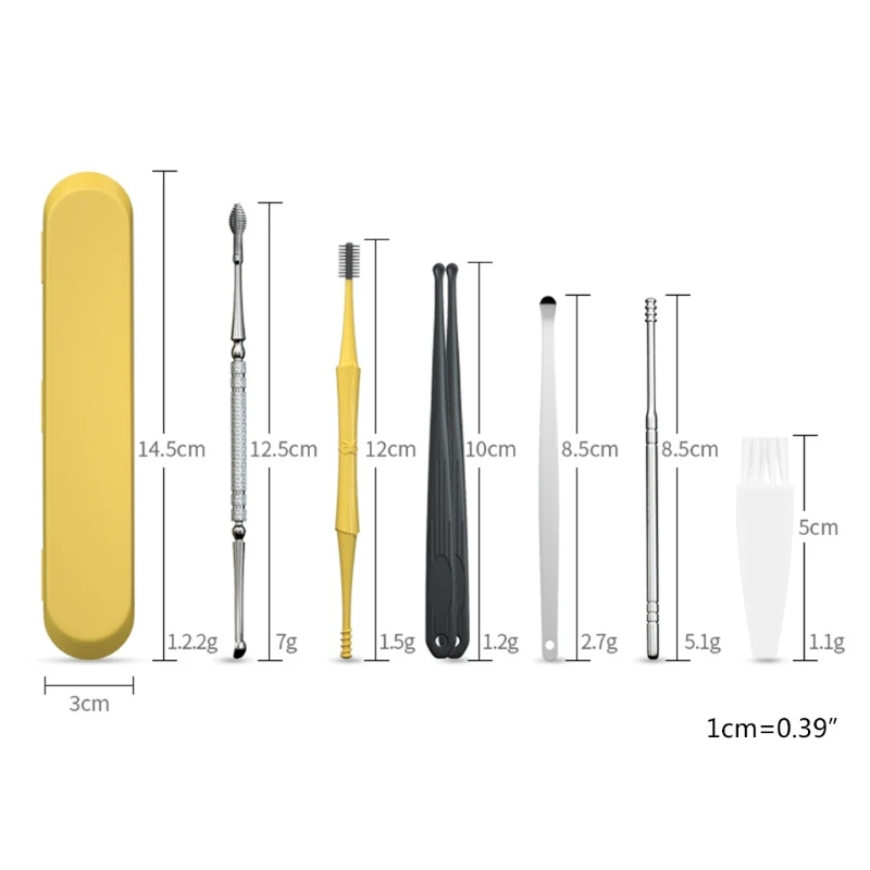 

1/2/7pcs Ear Wax Pickers Stainless Steel Ears Picks Removal Curette Remover Cleaning Stick Tool Earpick Facial Beauty Tools