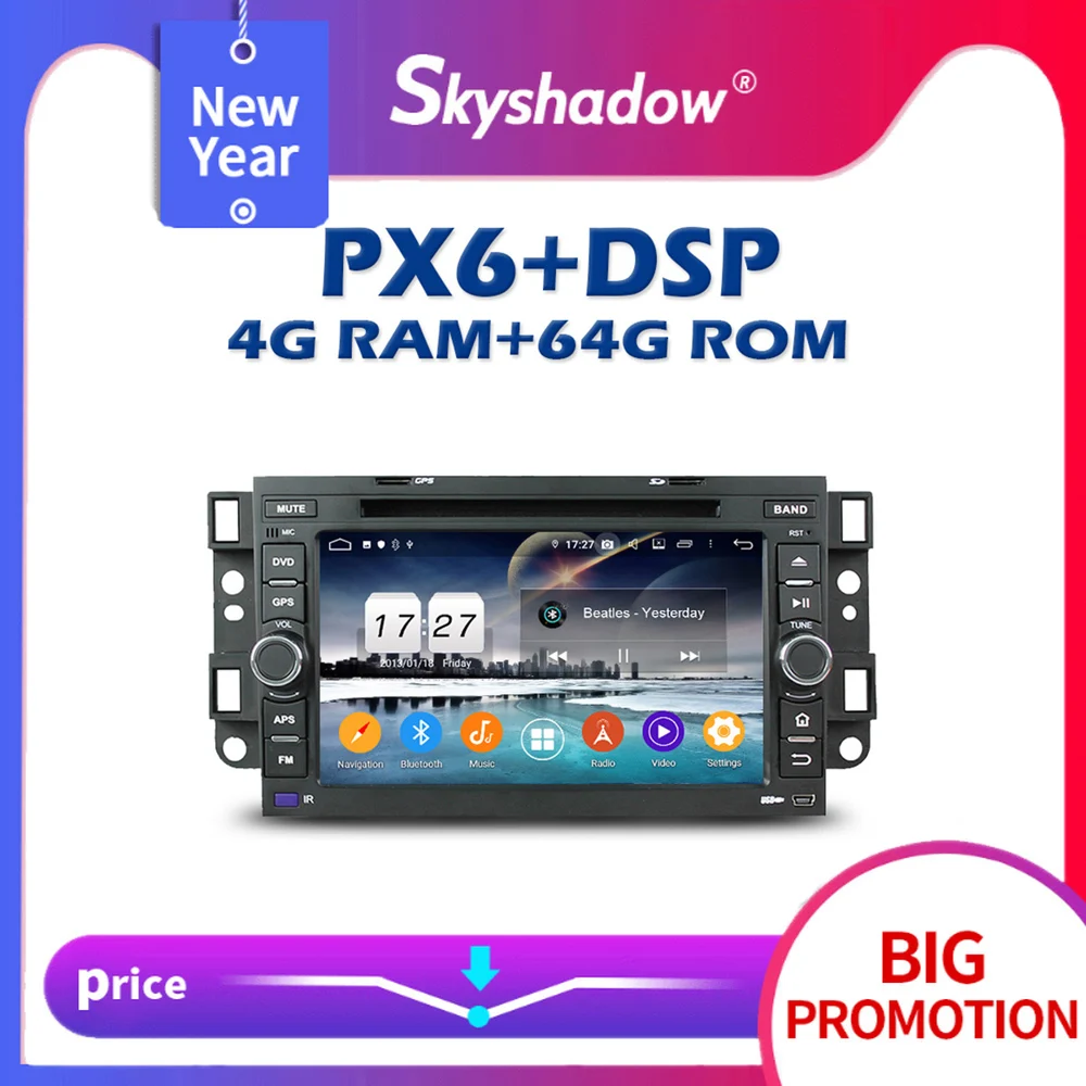 Автомобильный DVD-плеер PX6 DSP IPS Android 11 4G + 64 Гб Wifi Bluetooth 5 0 RDS радио GPS карта для Chevrolet Epica