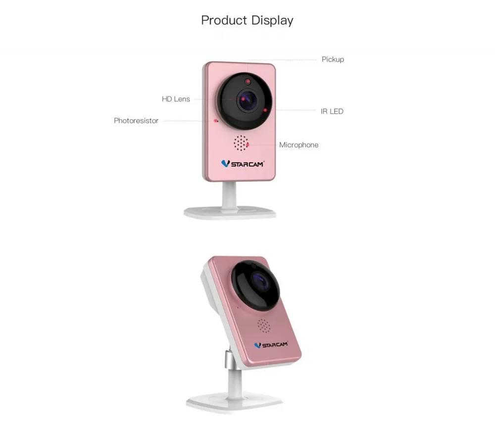 Vstarcam C60S 180 градусов панорамная камера Рыбий глаз объектив wifi IP камера обнаружения движения видеокамера 720/960/1080p опционально
