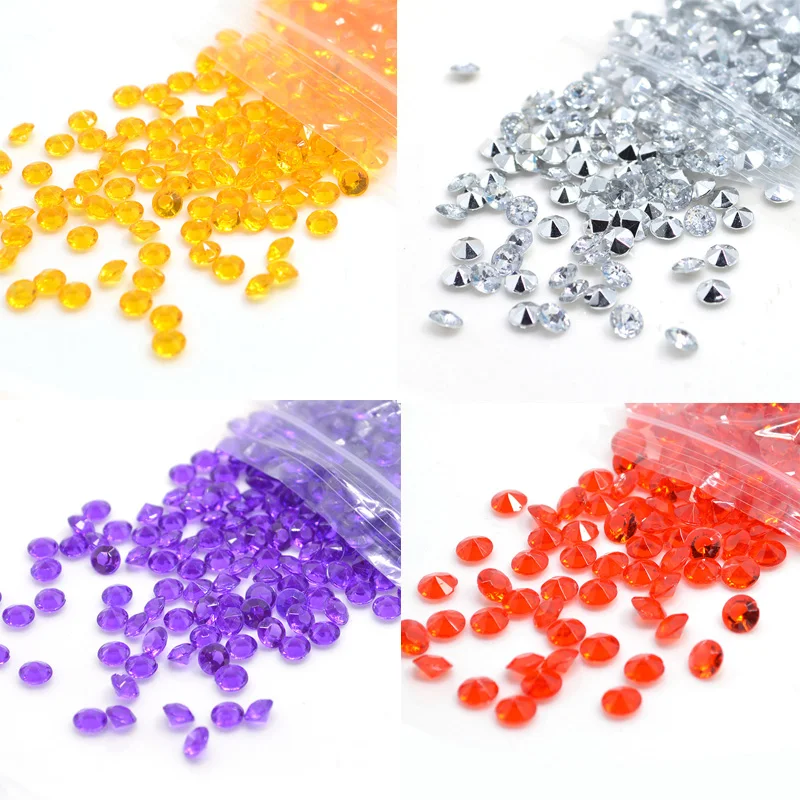 

500 шт. 8 мм Свадьба Вечеринка Алмазный Конфетти свадебный стол рассеяние светильник-голубой красный много цветов Свадебные Фотообои