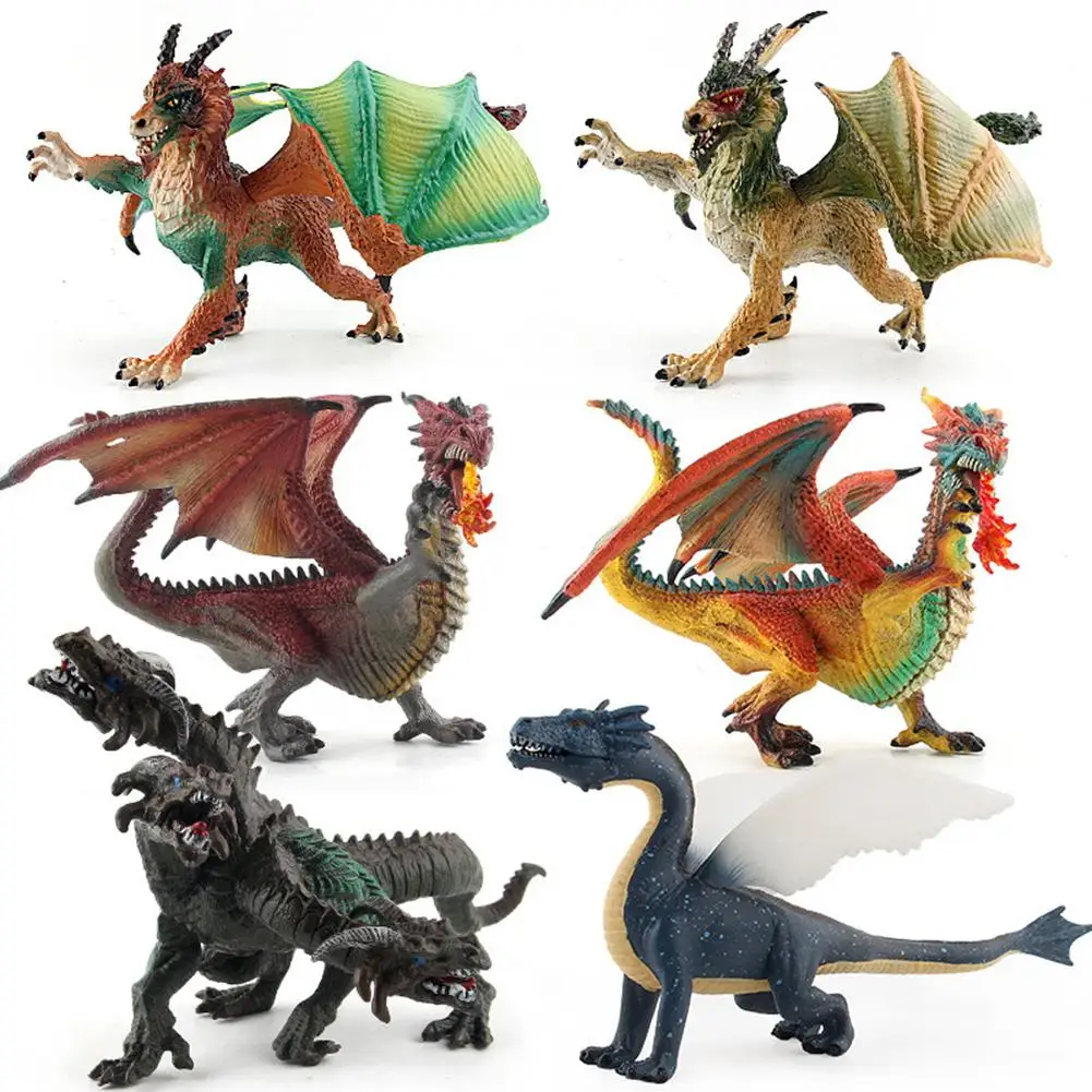 

1Pc Realistic Flying Mutant Dragons Animal Figurine PVC Doll Kids Toy Collectible Christmas And New Year Children's Gifts