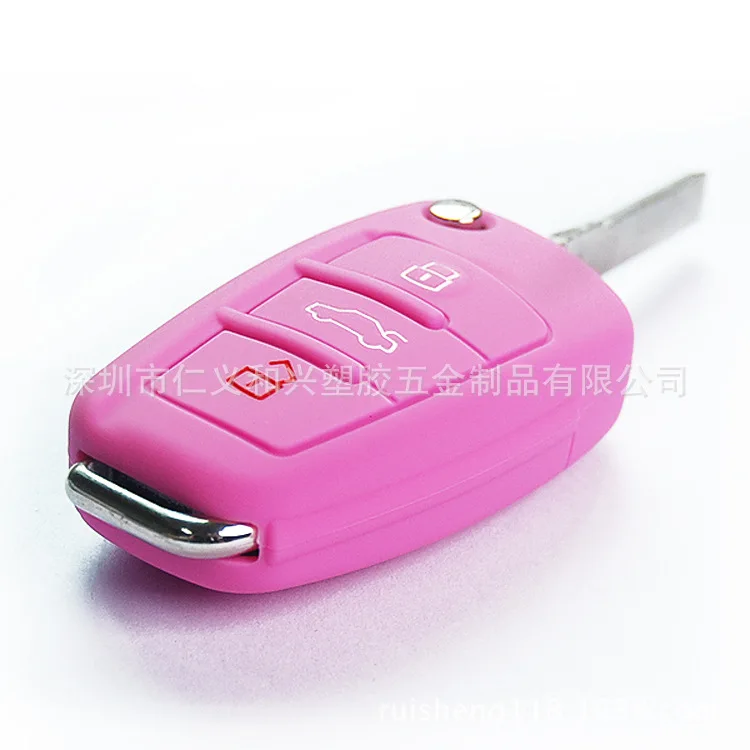 Применимый CHERY складной 3 ключа силиконовый чехол для ключей JAC пульт дистанционного управления мягкий Silcone ключ сумка Противоугонная Автомобильная крышка ключа