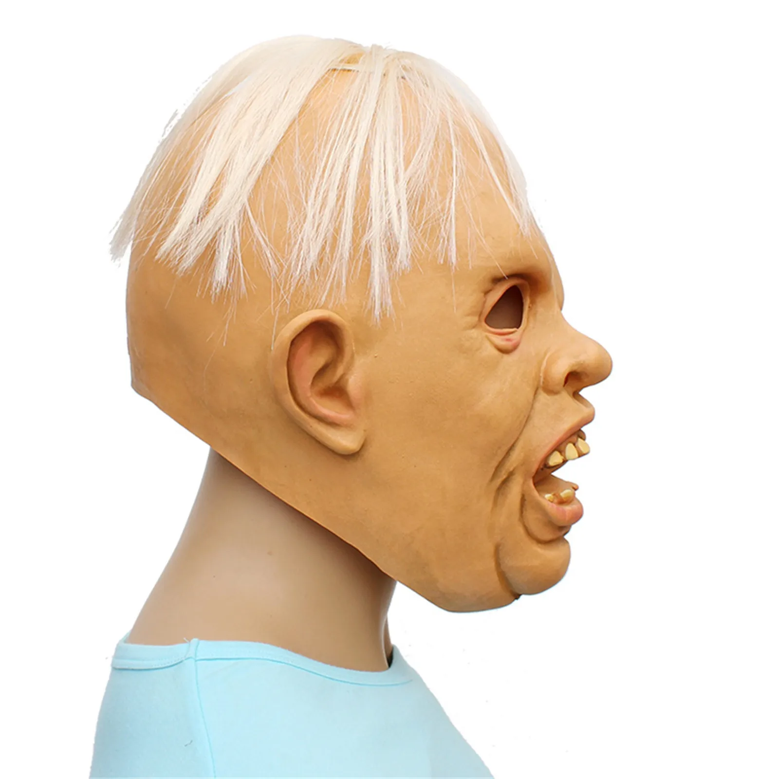 

New 2021 High Quality Scary Silicone Face Masken Halloween Parties Cosplay gear Practical Jokes Toys Accessories For Kids
