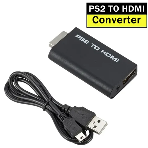 Адаптер WVVMVV PS2 в HDMI-совместимый преобразователь Аудио и видео 480i/480p/576i/адаптер преобразователя Full HD 1080P Wii в совместимый
