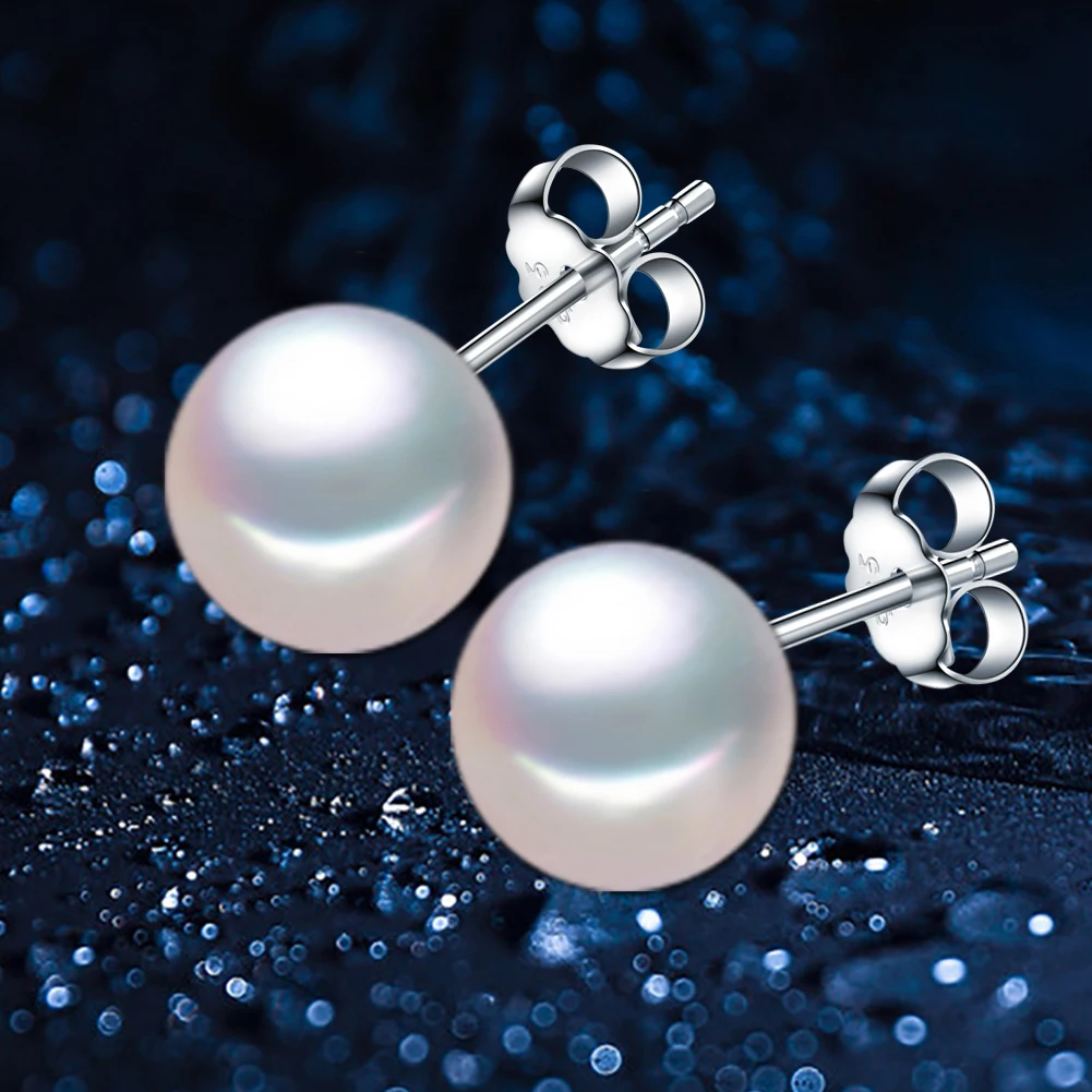 Женские серьги из серебра 925 пробы с пресноводным жемчугом | Украшения и