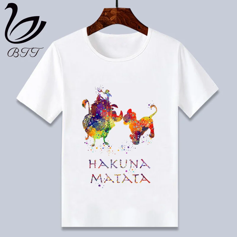 Hakuna Matata/футболка для мальчиков летняя детская футболка топы маленьких девочек