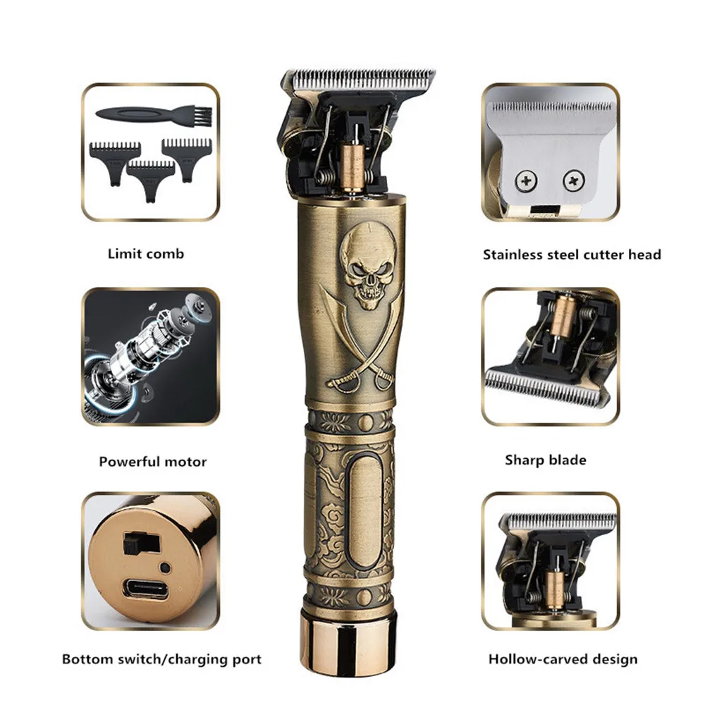 Мужская профессиональная машинка для стрижки волос с Т-образным лезвием