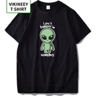 Футболка симпатичная я не верю в человека черная хлопковая Футболка с мультяшным модным рисунком область 51 футболка s европейский размер