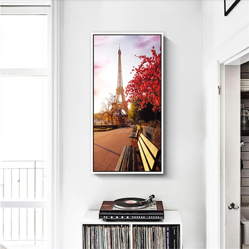 3d обои на заказ большие Настенные с железной ездой ландшафтом коридором крыльцом