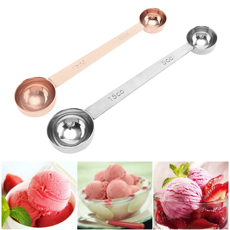 Двухсторонняя мерная ложка из нержавеющей стали для кофе инструмент JS23 | Дом и