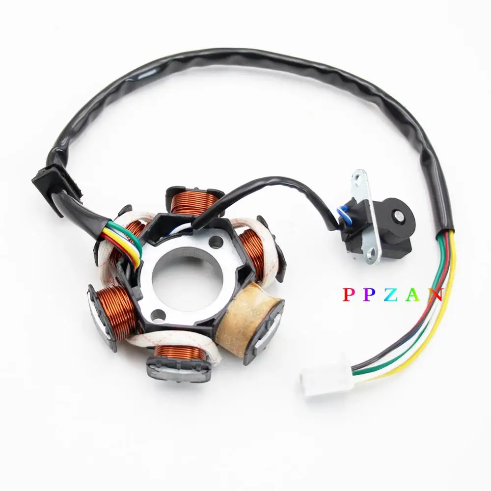 Статор Магнето 6 полюсов катушки для GY6 50cc 110cc 125cc 150cc Скутер ATV GO KART LANCE ZNEN JONWAY крутой