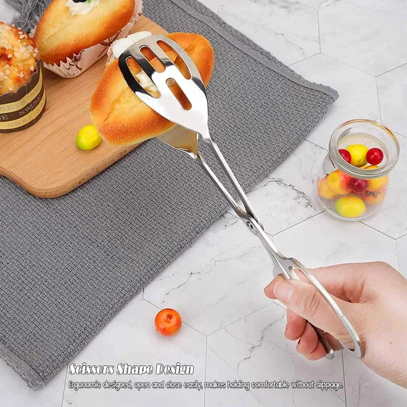 

1pc Stainless Steel Kitchen Tong Heat Resistant Barbecue Tongs Food Tongs Kitchen Tools BBQ Tools Accessories Cooking Tools