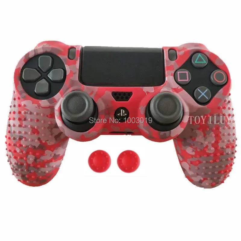 Противоскользящий силиконовый резиновый чехол для sony playstation 4 PS4 Pro тонкий контроллер с 2 джойстиками