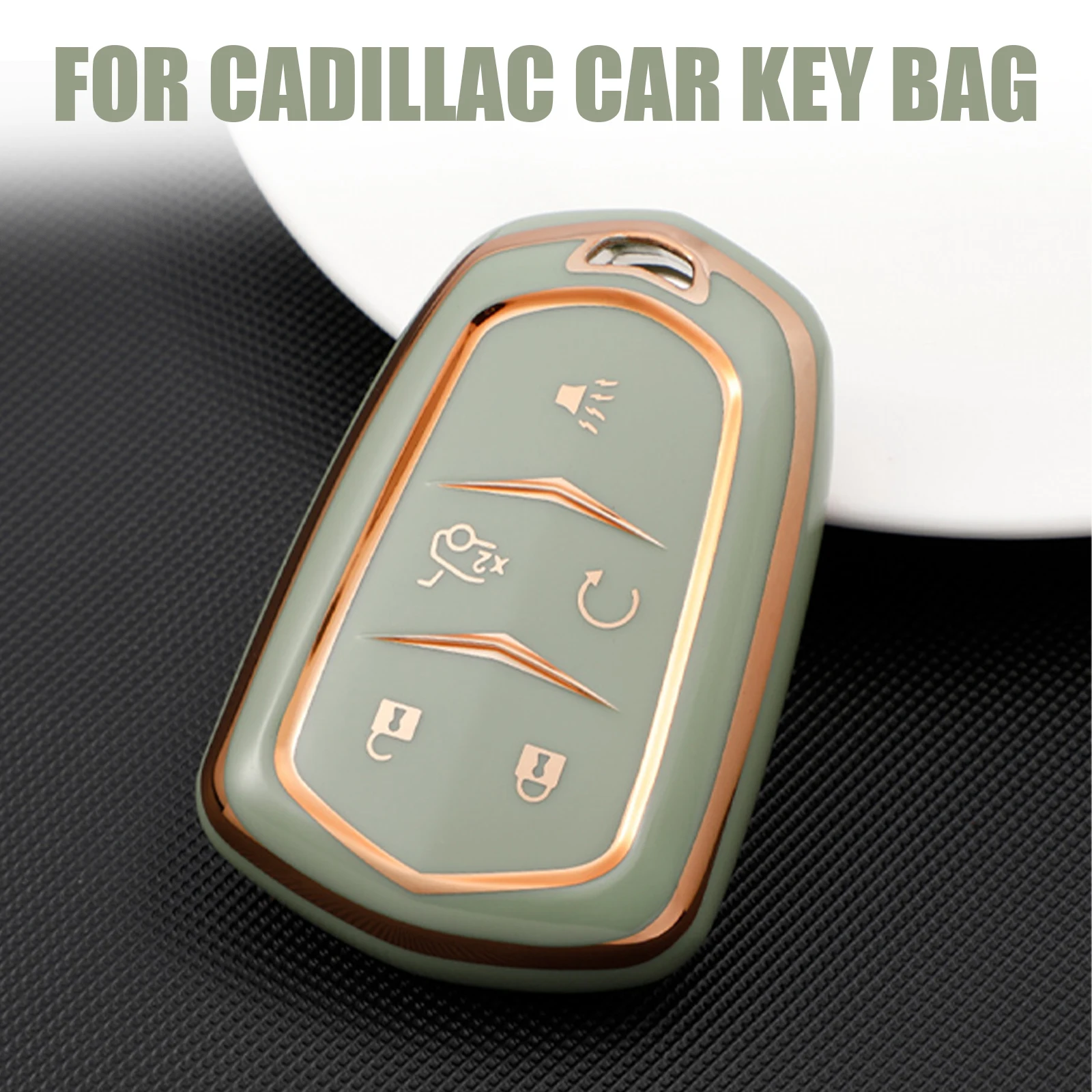 

For Cadillac ATS CT6 CTS DTS XT5 Escalade ESV SRX STS XTS ELR 2014 2015 2016 2017 2018 TPU Remote Smart Key Cover Fob Case Shell