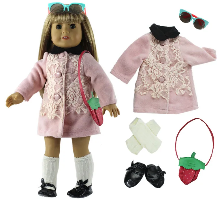 1 комплект розовая красивая школьная одежда для кукол 18 дюймов A21|doll clothes|outfit