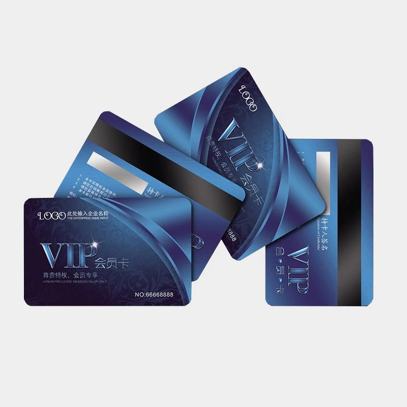 Пользовательские ПВХ ВИП-карта членство магнитной полосы IC карты 0076 мм толщина