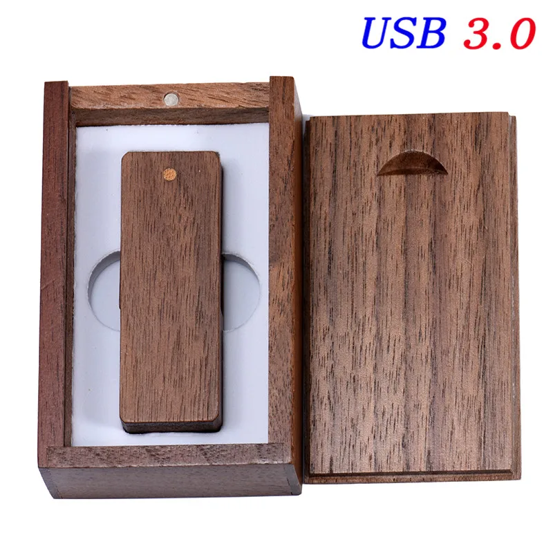 Walnut with box JASTER Горячая KIA crystal+ металл USB флэш накопитель флешки 4 ГБ 8 16 32 64 128 Внешняя память stick u диск - Цвет: Walnut with box