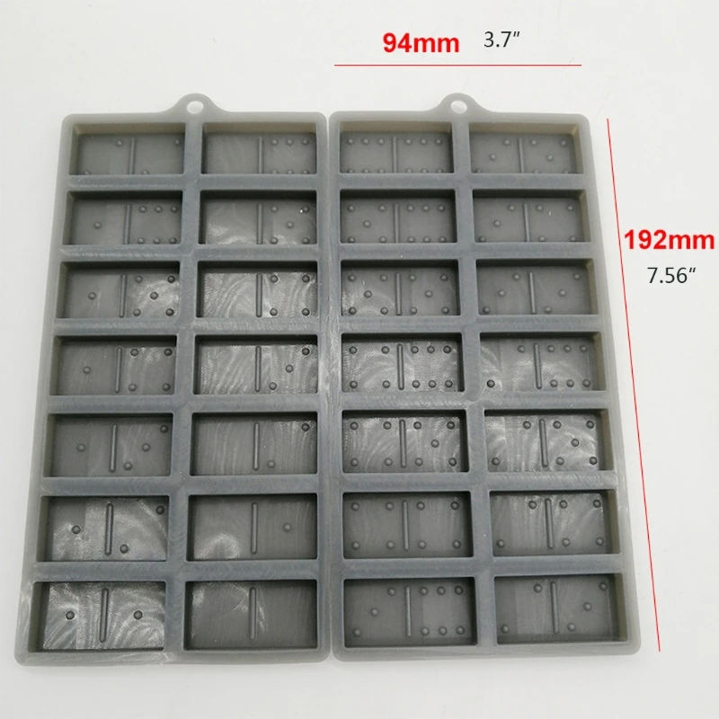 

Resin Molds Domino Silicone Domino Game Molds 28 Cavities Personalized Dominoes Chocolate Candy Baking Fondant DIY Molds