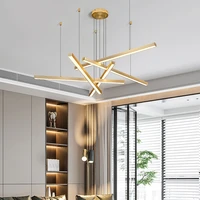 nordic living dining room chandelier modern minimalist minimalist long strip light atmospheric household led lamp for bedroom