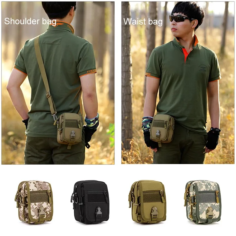 Молл Военная тактическая поясная сумка небольшой открытый слинг рюкзак мужской