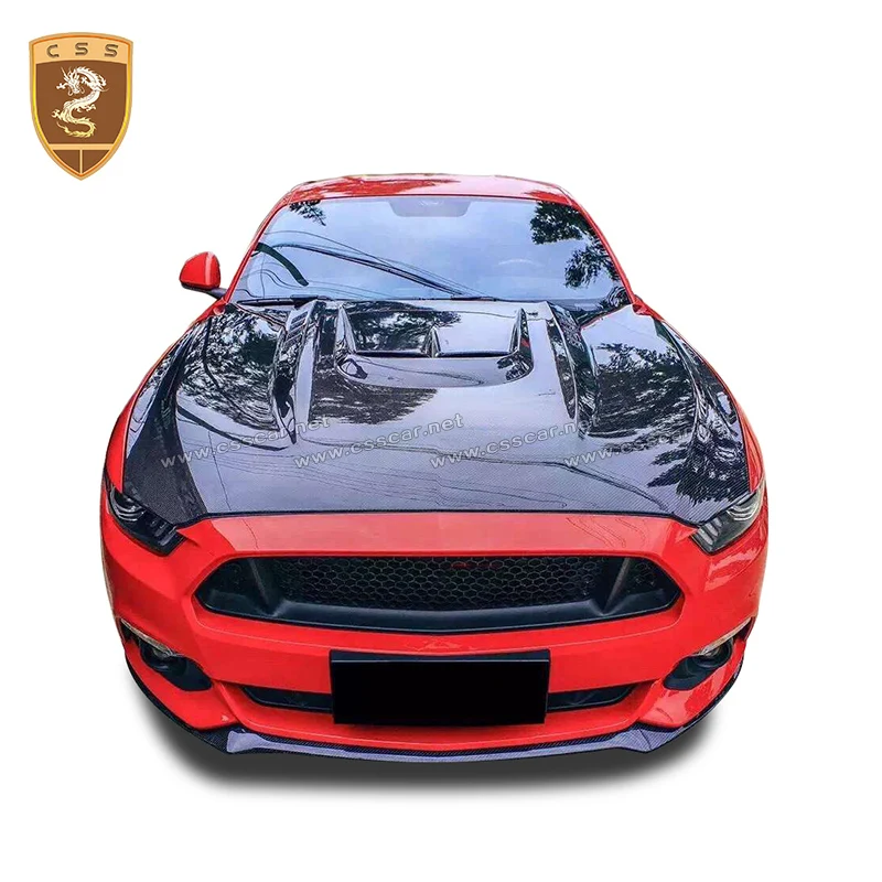 Накладки на двигатель Mustang из углеродного волокна для передних и моделей 2015