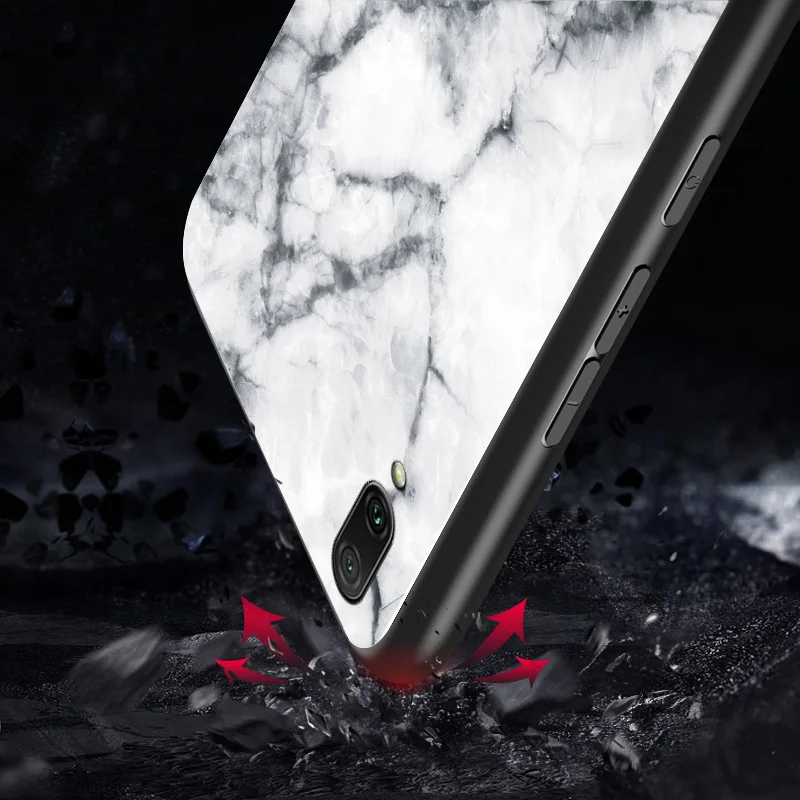 Чехол UPaitou из закаленного стекла в стиле ретро для Huawei Y7 2019 мягкий чехол ТПУ с