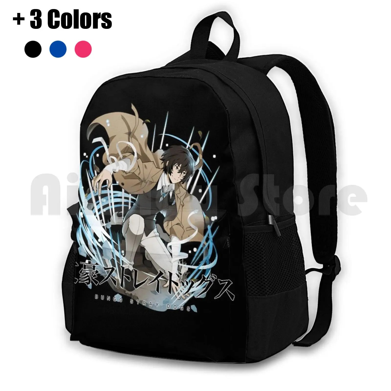 

Osamu Dazai The Twin Dark Outdoor Hiking Backpack Waterproof Camping Travel Anime Bsd Bungo Stray Dogs Bungou Stray Dogs Dazai