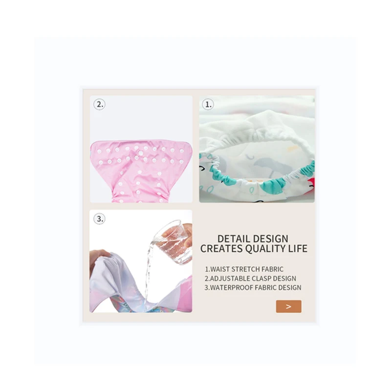 HappyFlute-pa&ntilde;ales de tela para beb&eacute;s, talla &uacute;nica, ajustable, lavable, pa&ntilde;al reutilizable Ropa para Ni&ntilde;as y Ni&ntilde;os, 8 Uds.-3