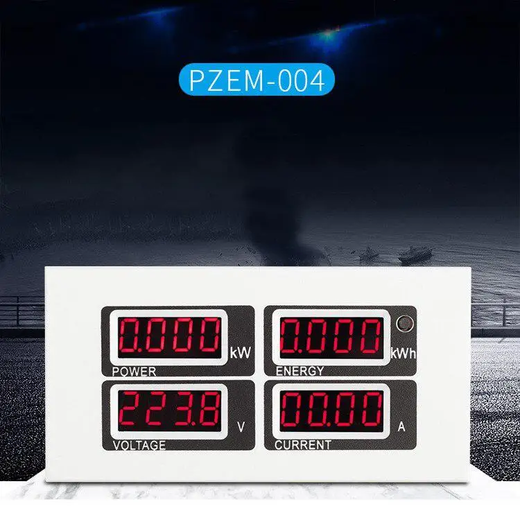 Вольтметр Амперметр Однофазный AC светодиодный счетчик энергии 220В 100А Вольт