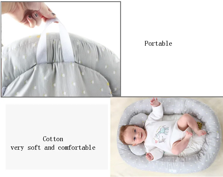 Детская кроватка-гнездо 74*51 см портативная кроватка для путешествий хлопковая