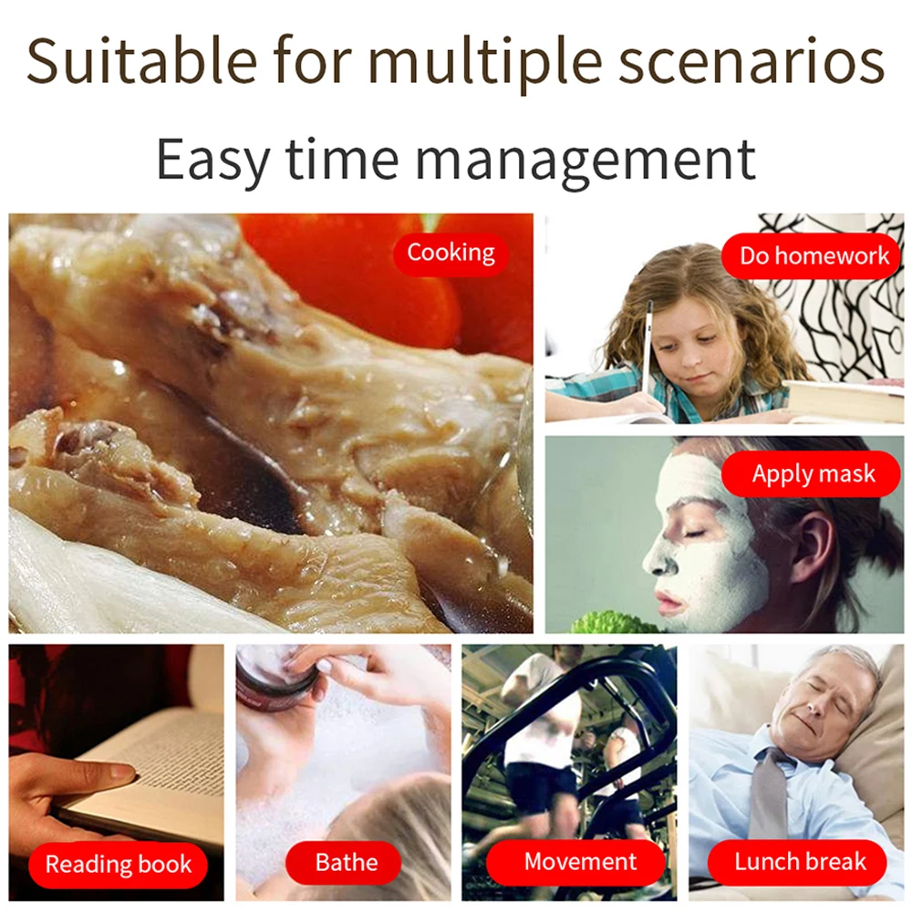 

Kitchen timer stainless steel cooking eggs 60 minutes mechanical alarm clock baking cooking tools countdown time management