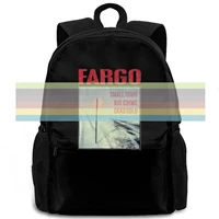 fargo sign white adult cool novelty women men backpack laptop travel school adult student