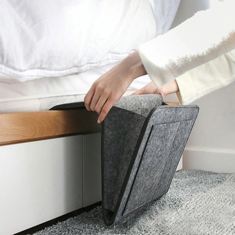 Прикроватный подвесной органайзер для хранения кровать сумка Карманный Войлок