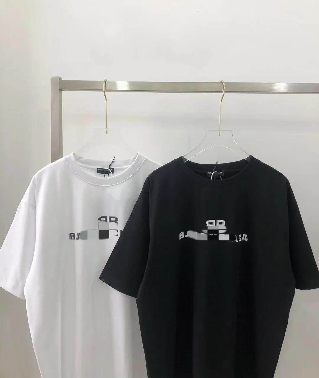 

Paris Mosaic letter T - shirt Classic Double B Men and Women Street Style