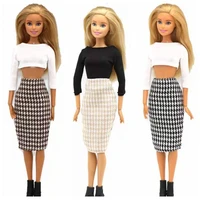 16 bjd doll clothes houndstooth plaided skirt for barbie dress princess outfits 11 5 dolls accessories for barbie clothes toys