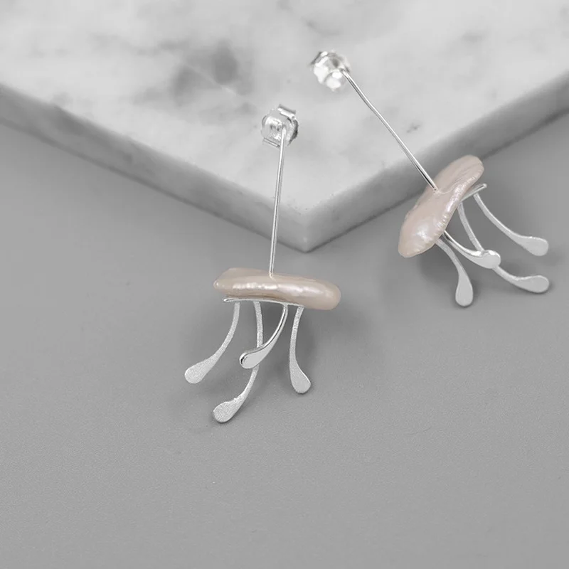 Женские серьги-капельки INATURE из стерлингового серебра 925 пробы с барочным