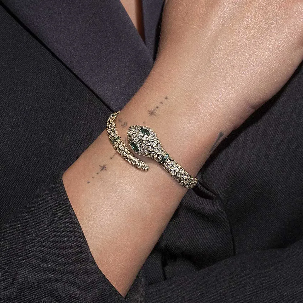 925 пробы серебро Монако ювелирные изделия Луна Звезды браслет &quotЗмейка&quot