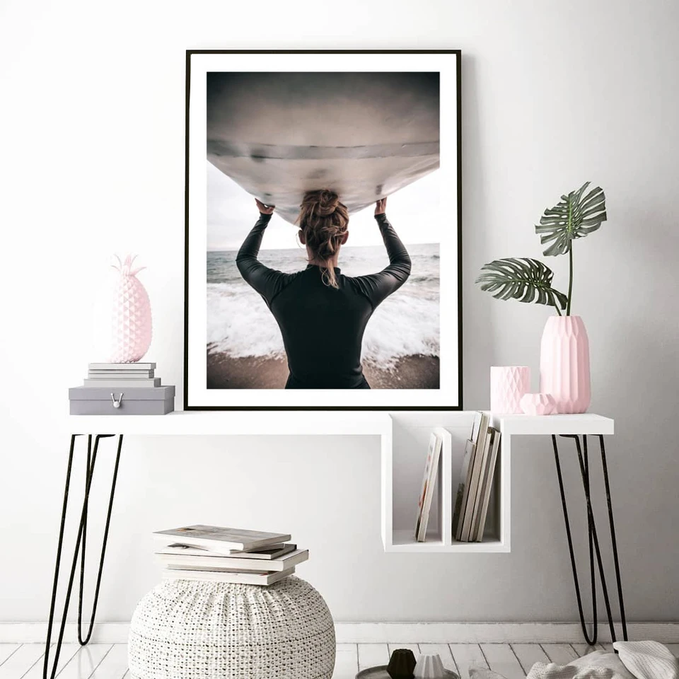 Настенная картина в скандинавском стиле с изображением пляжа для серферов океан