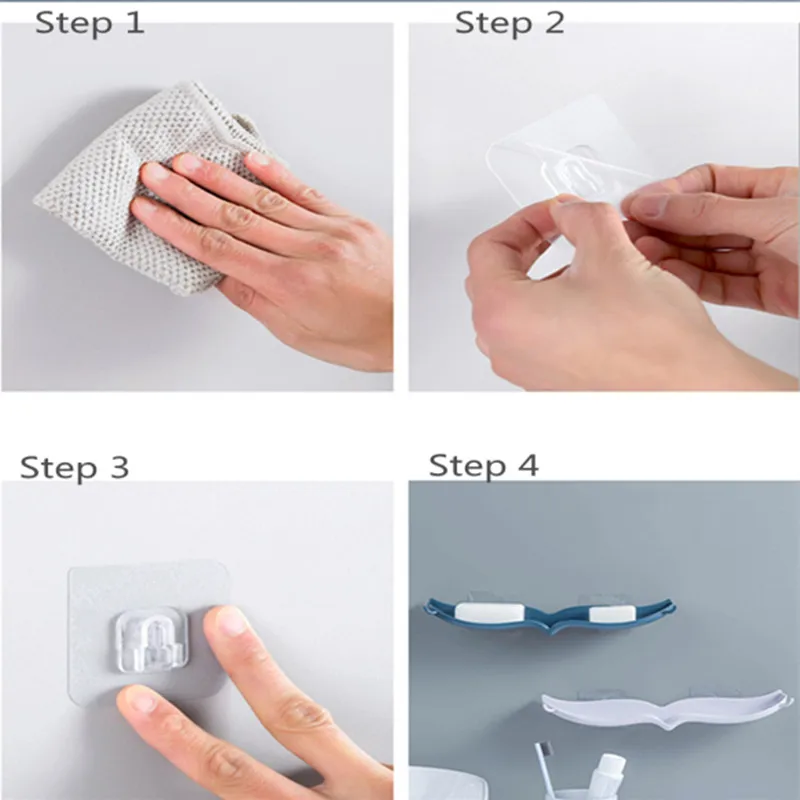 

Soap Dish Plastic Soap Box Punch-free Strong Adhesive Soap Dish For Bathroom Drain Soap Holder Soap Box Portable Soap Dishes
