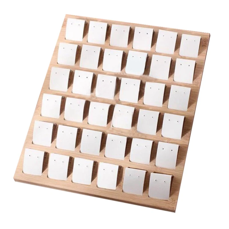 

Earring Card Velvet Artificial Leather Bamboo Earring Display Card Holder Jewelry Accessories Display